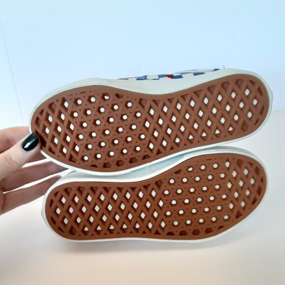 Vans Old Skool Comfy Cush Blue Checkerboard Kids 12 Suede Cap Toe Lace Up Summer - Picture 11 of 12